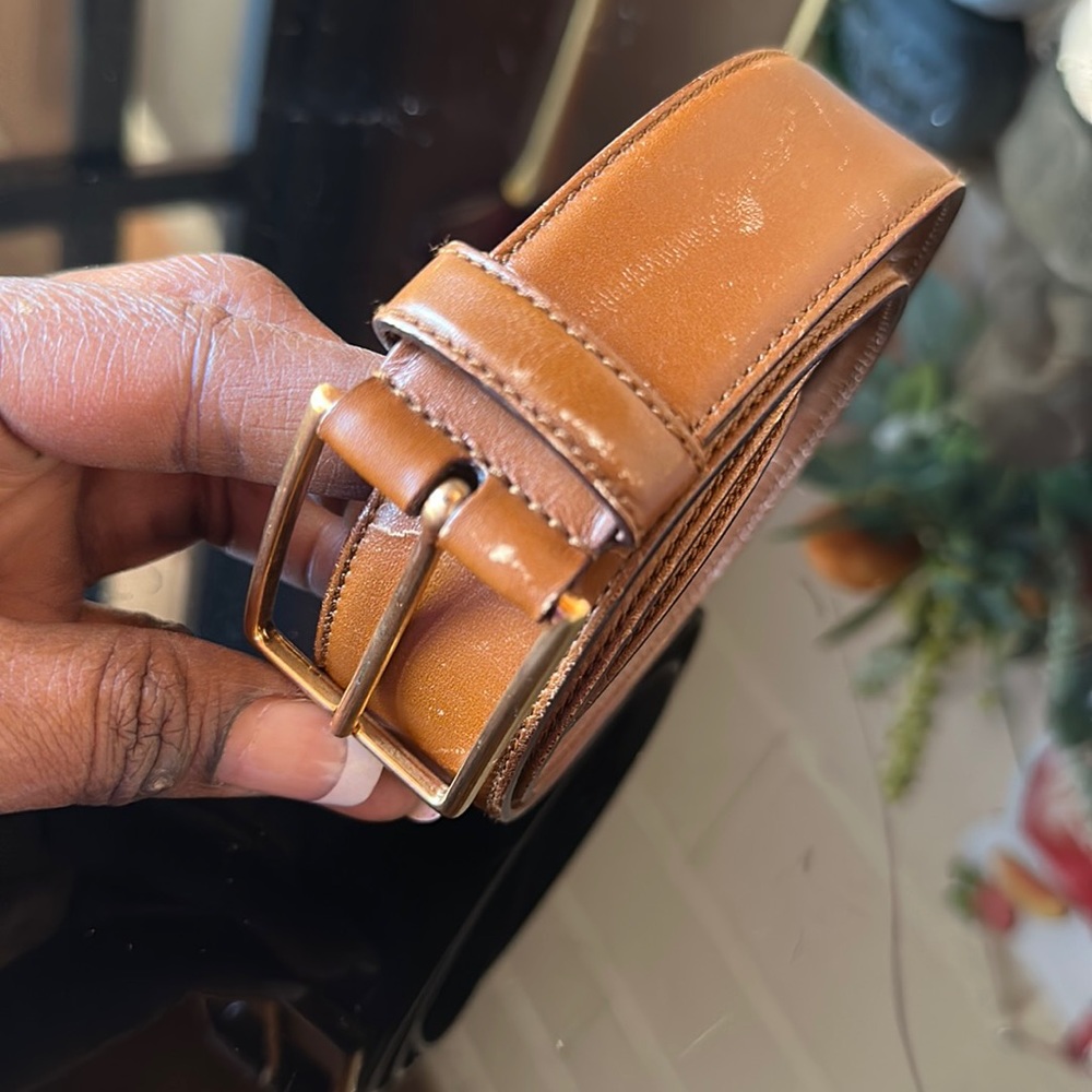 Brown authentic prada leather belt. Sz 90/36